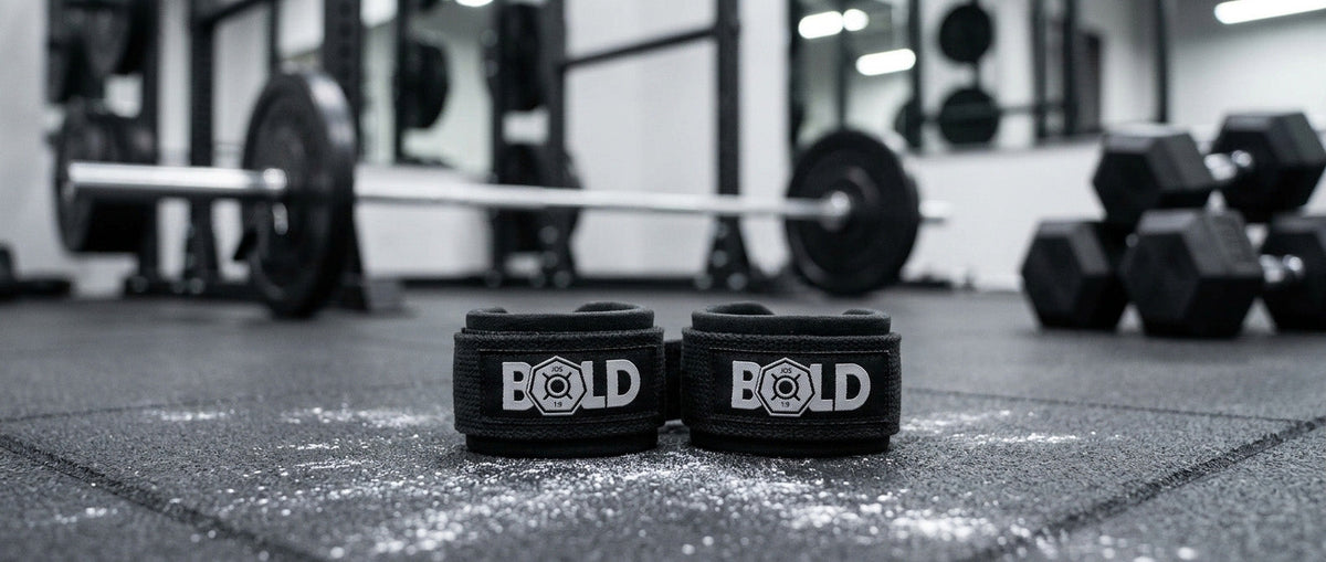 Cushioned Weight Lifting Wrist Straps. Improved Grip, Heavier Lifts | Bold