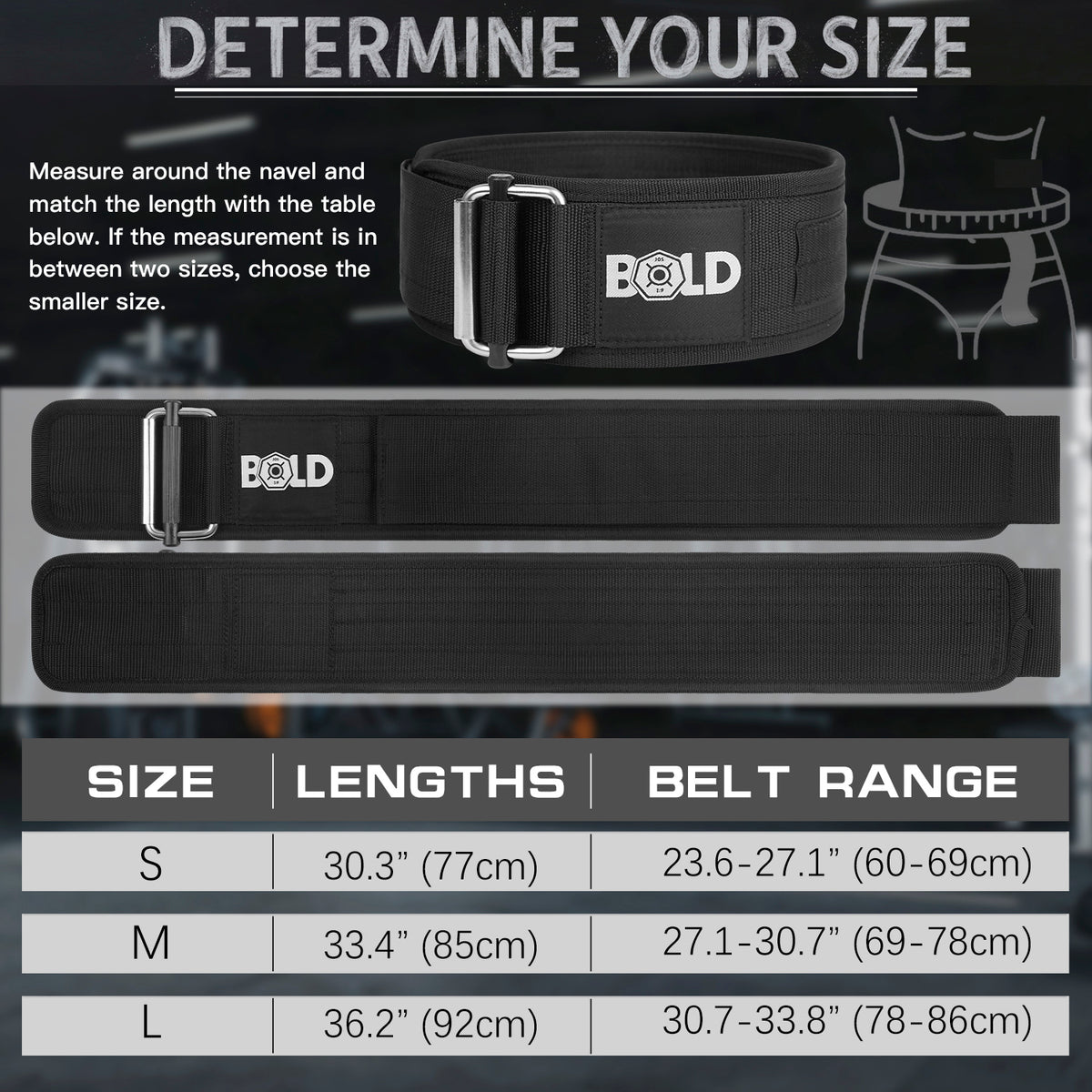 Bold Quick Locking Nylon Lifting Belt for Back Support and Heavier Lifts