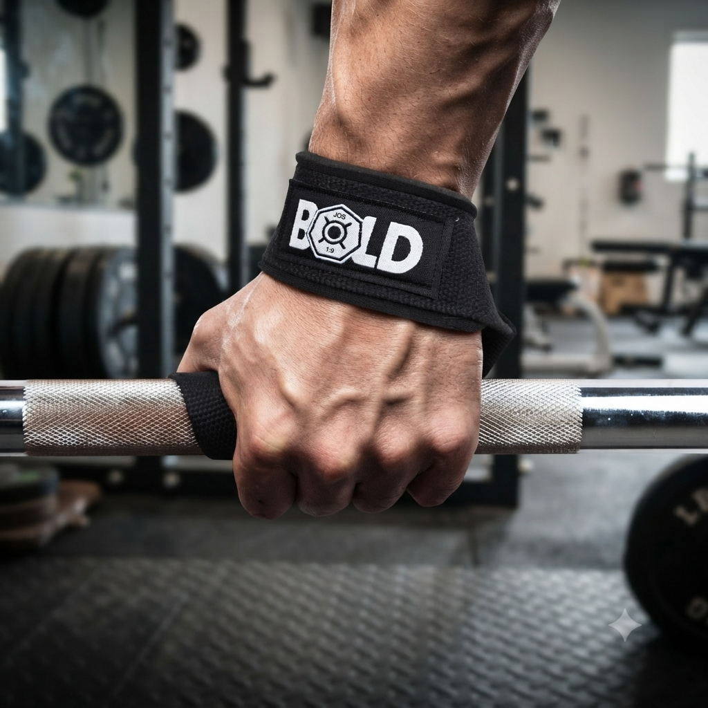 Bold Weight Lifting Cushioned Wrist Straps to Improve Grip and Heavier Gym Lifts